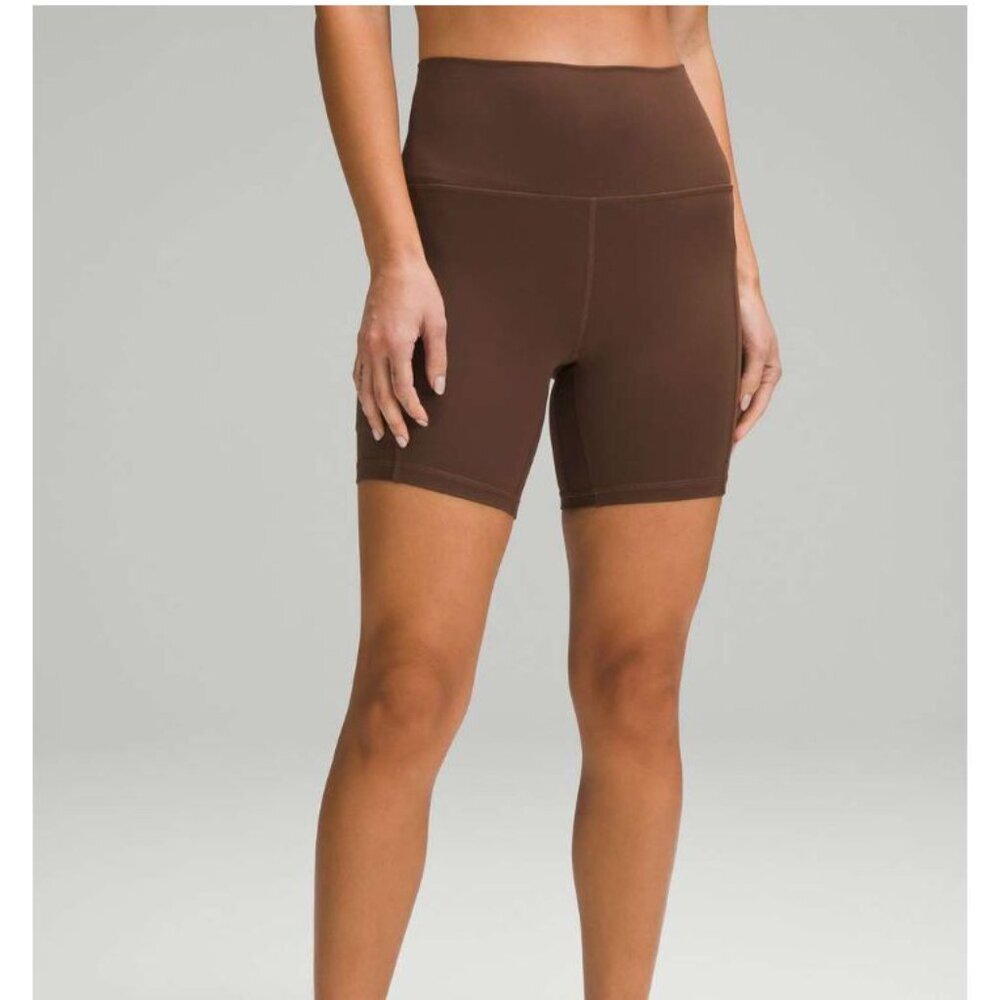 lululemon athletica Brown High-Rise Athletic Bike Shorts